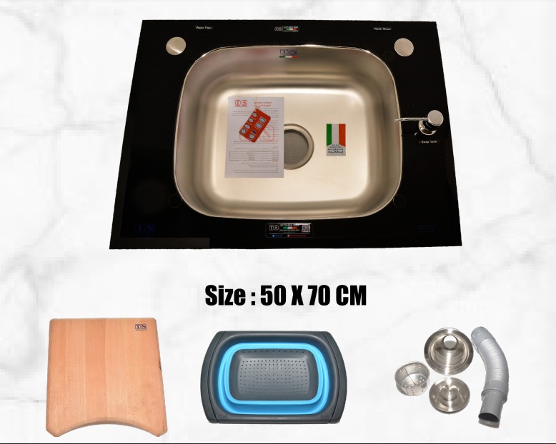احواض TS - 70*50 بيلت ان (سيكوريت بيركس) بالمشتملات اسود _ 1 