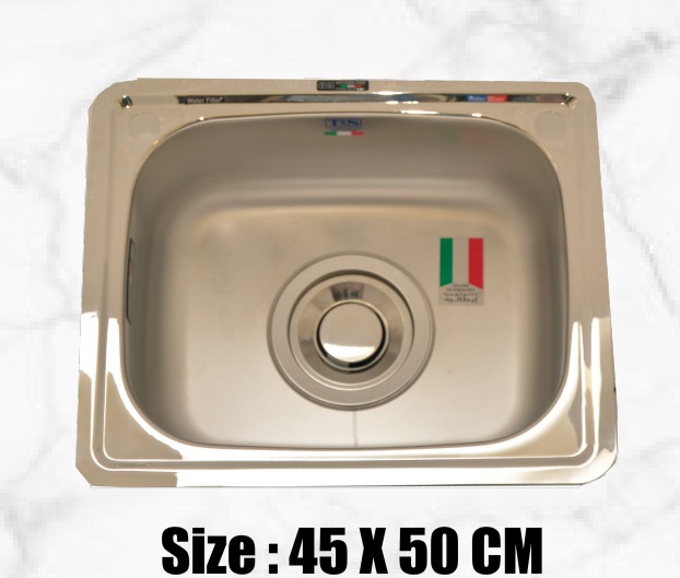 احواض TS سمك 1 مم 50*45 استانلس اتنين فتحه خلاط كروم _ 1 