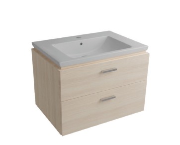 وحدات ايديال ستاندرد كونكت  2 درج+ حوض 70سم قطعى G1842SV+G812801 خشبى فاتح _ 1 