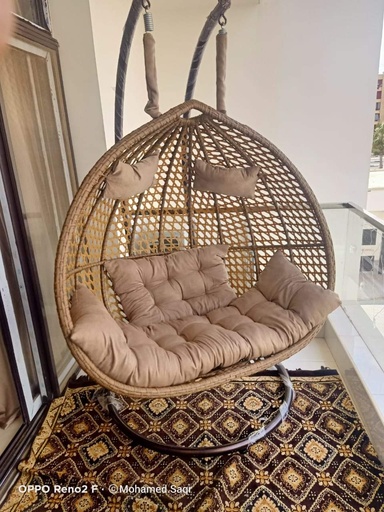 ديكور ماجيك تاتش مرجيحه رتان عش عصفور 2 فرد كبيره +mg202 ديكور اوت دور بيج ف1